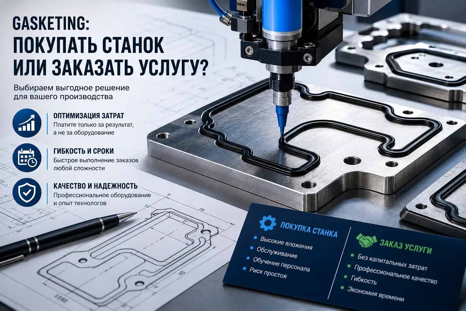 Нанесение уплотнителя на металлические изделия: заказать услугу или купить станок?