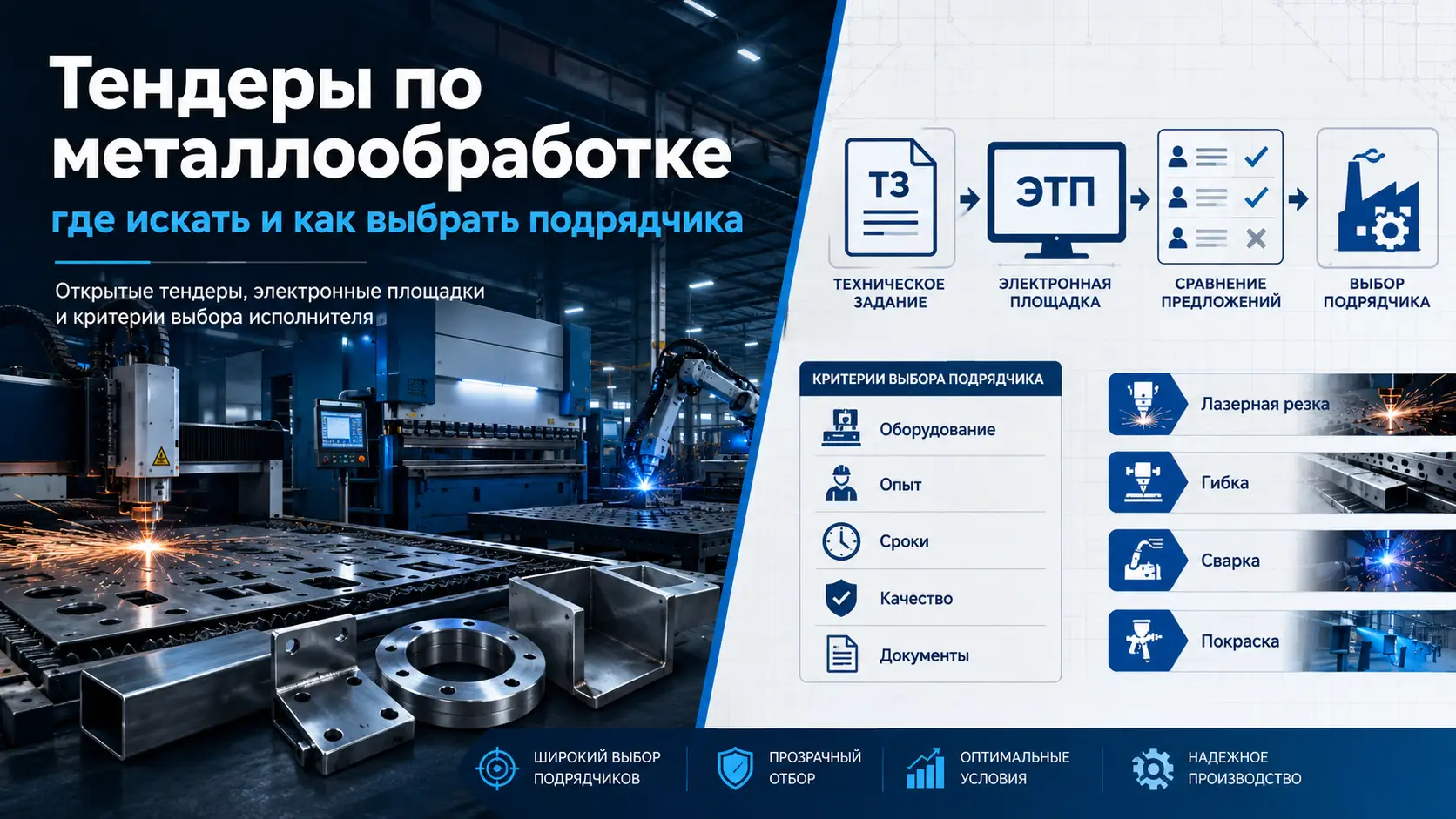 Как найти надежного подрядчика по металлообработке через тендеры: критерии выбора и работа с НПО Энергон